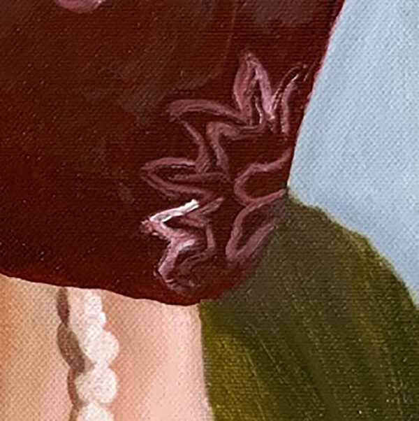SELF PORTRAIT WITH PEARL NECKLACE AND DISPOSABLE GLOVES - Image 3
